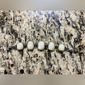 Lucky Brand Silver Semi-precious Gemstone Bracelet